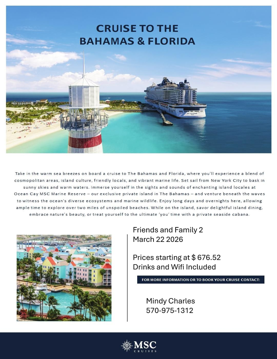 Scenic view of the Bahamas Cruise